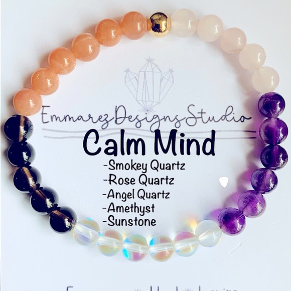 NWT 💕 Calm Mind Gemstone Bracelet | Genuine Gemstone Crystal Bracelet - Picture 5 of 10